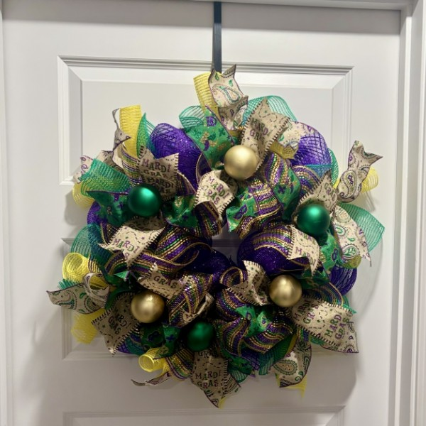 Mardi Gras Wreath 1